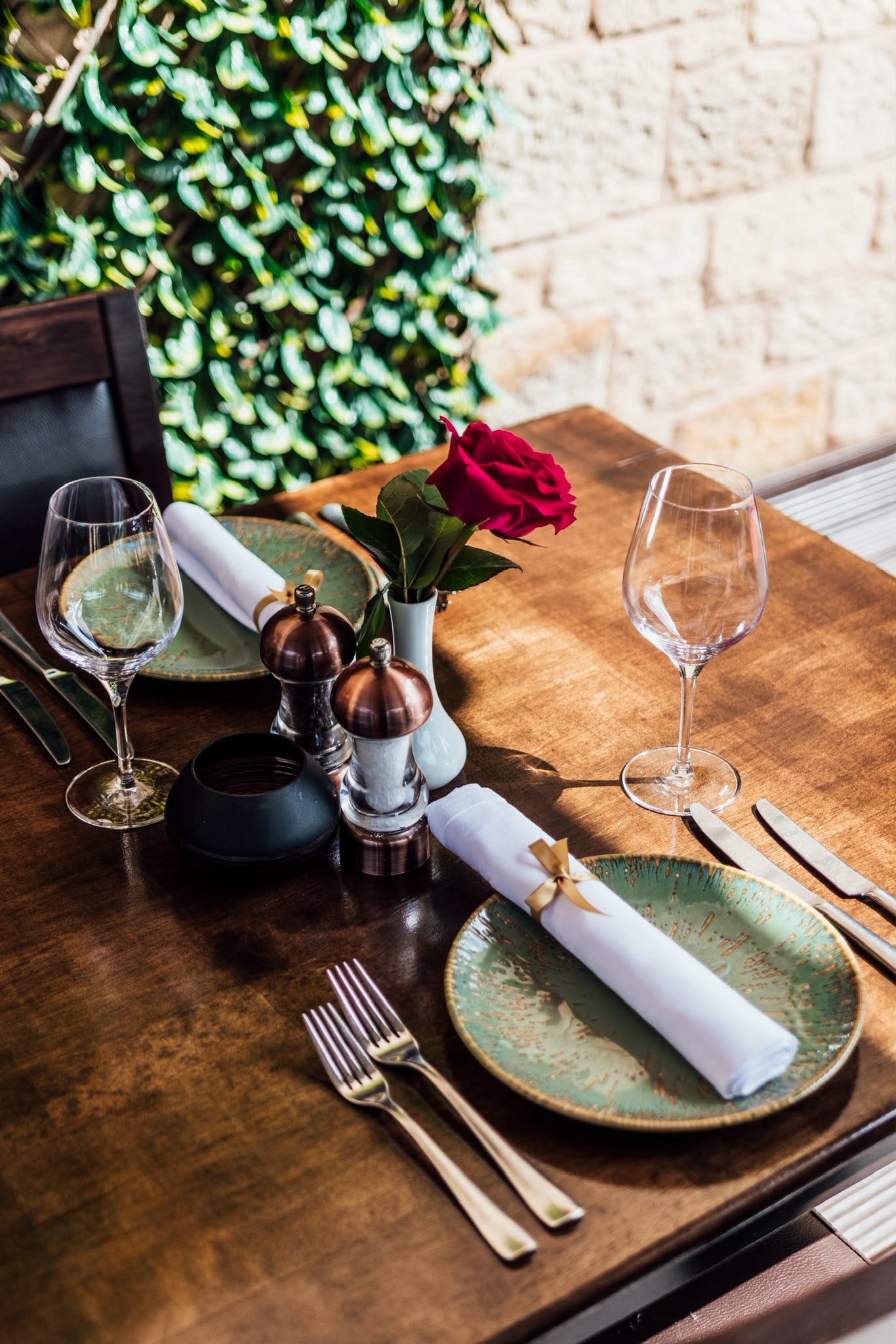 A dining table set at Lezzet Turkish Restaurant in Newcastle